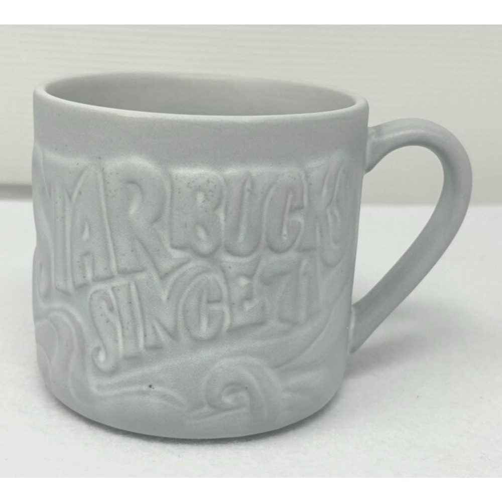 Starbucks Coffee Mug Mermaid Siren Since 71 Grey Stone Color 12 Fl Oz Emobssed